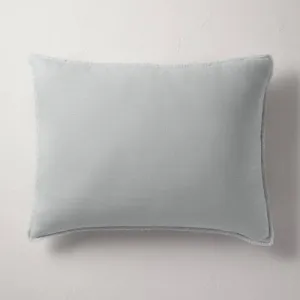 New - King Euro Heavyweight Linen Blend Throw Pillow Light Gray - Casaluna
