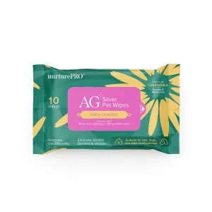 Nurture PRO AG  Silver Pet Wipes Baby Powder (10 sheets)