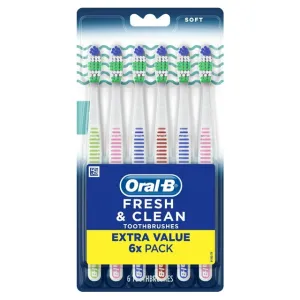 Oral-B Fresh & Clean Soft Toothbrushes 6ct