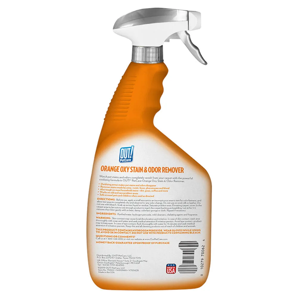OUT! Orange Oxy Stain & Odor Remover Spray For Pets 945ml