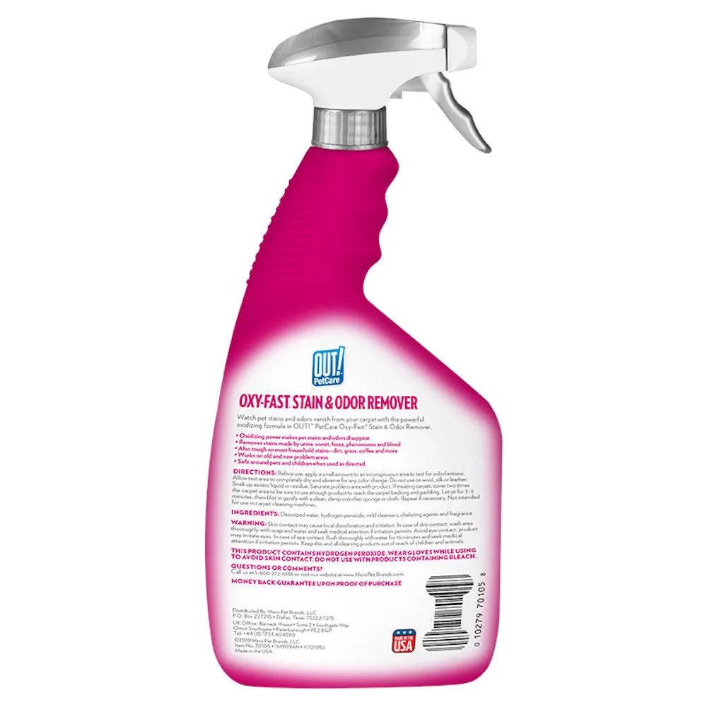 OUT! Oxy-Fast Stain & Odor Remover Spray For Pets 945ml