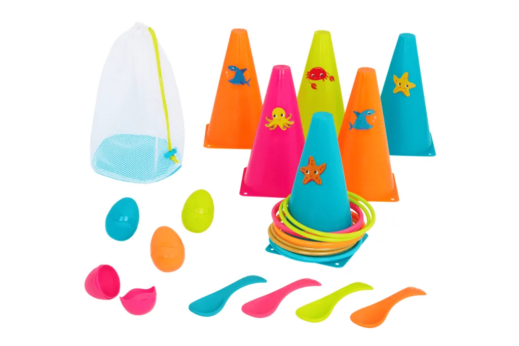 Outdoor Games Set - Ring toss & Egg-and-Spoon