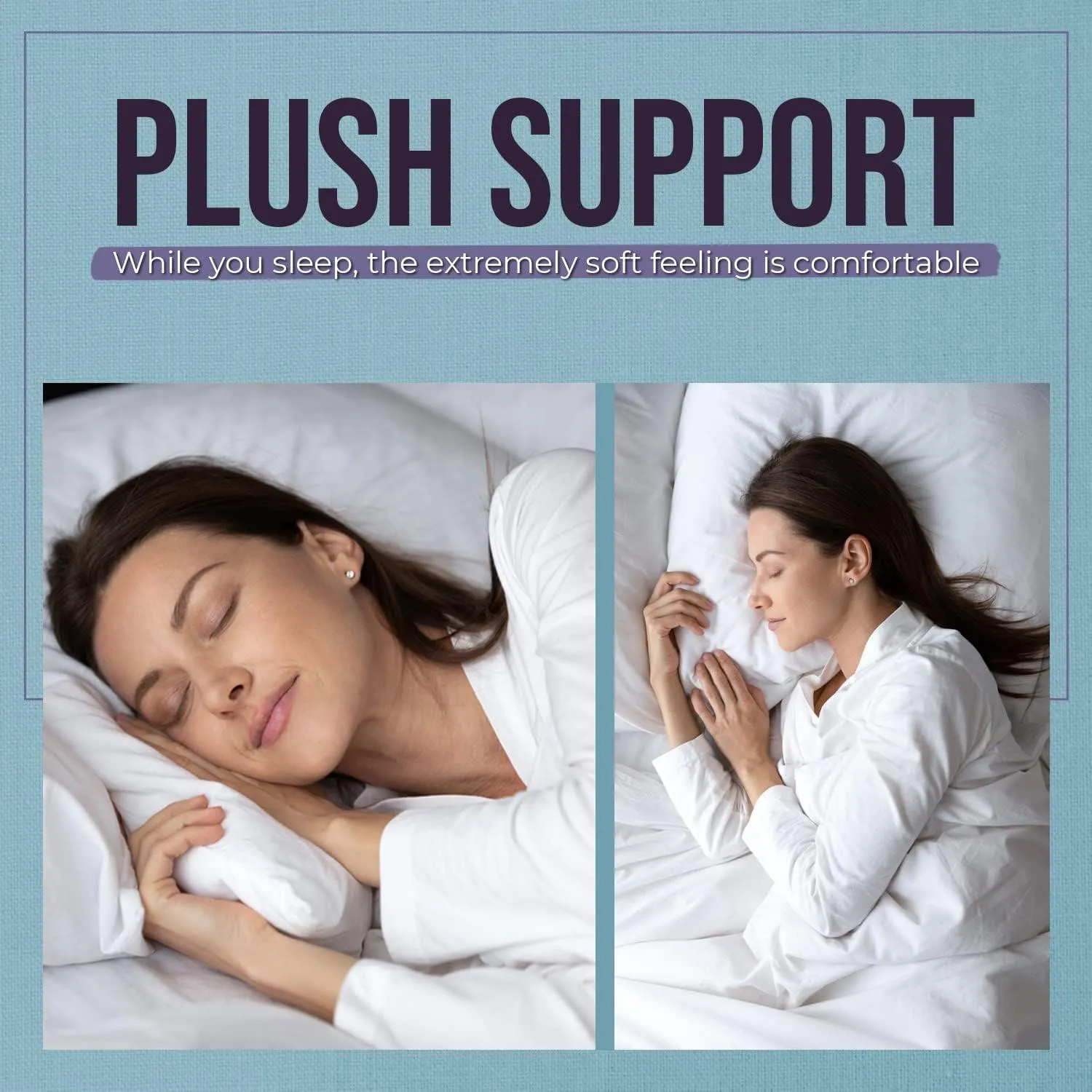 Pack of 4 Pillows Hollowfibre Non-Allergenic Pillows