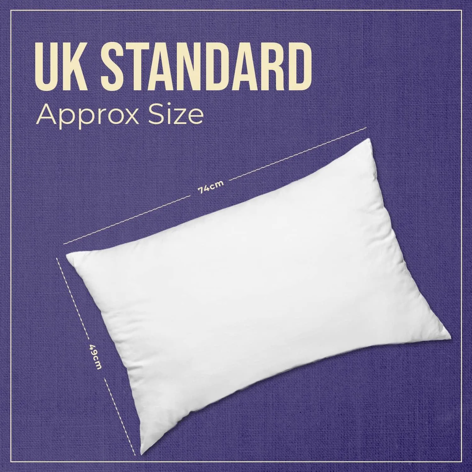 Pack of 4 Pillows Hollowfibre Non-Allergenic Pillows