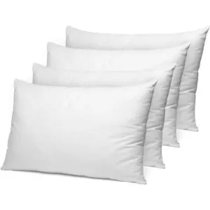 Pack of 4 Pillows Hollowfibre Non-Allergenic Pillows