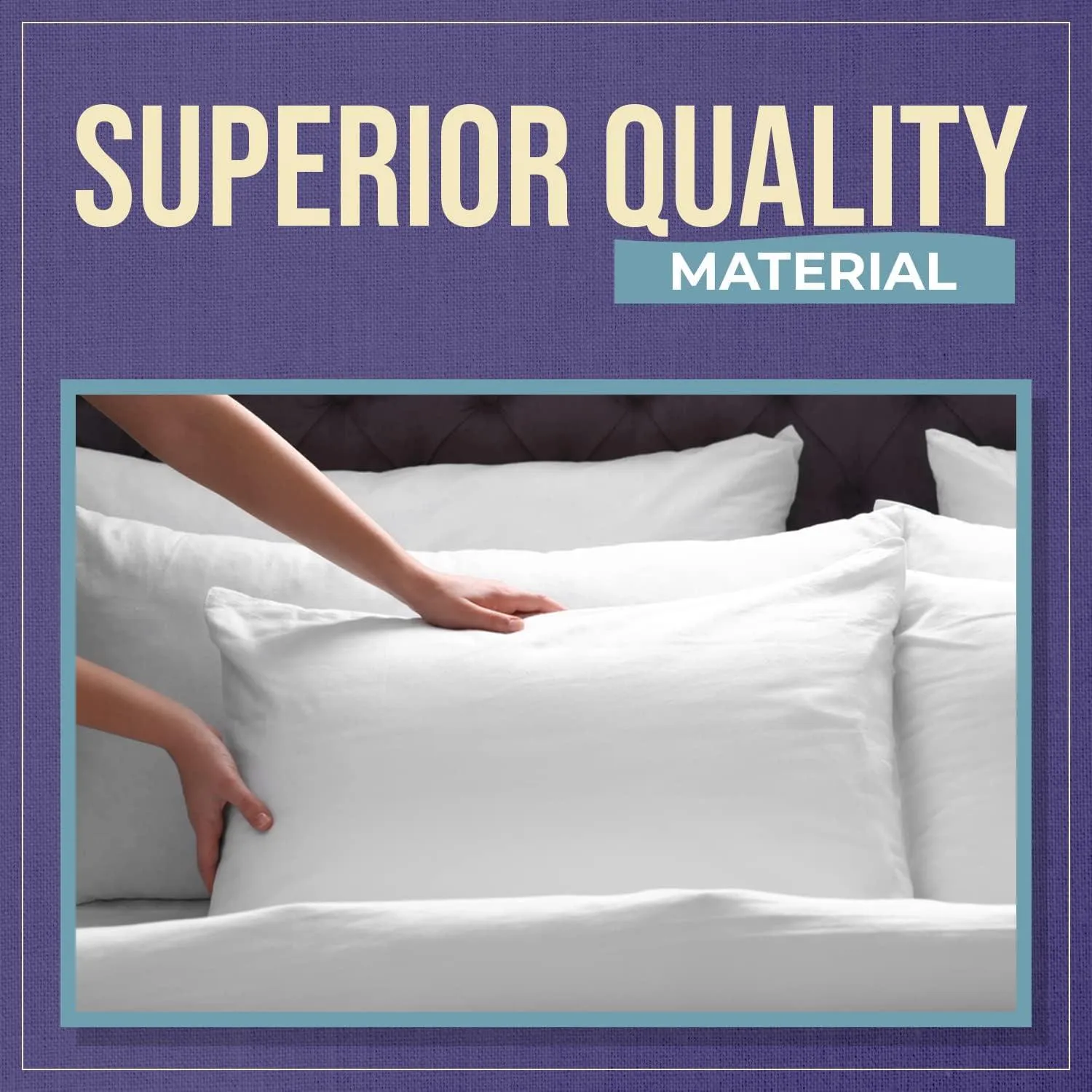 Pack of 4 Pillows Hollowfibre Non-Allergenic Pillows