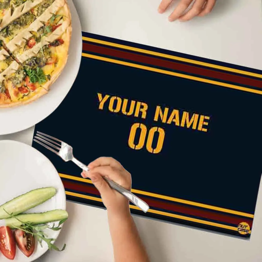 Personalized Fabric Table Mats For Kids - Name Title