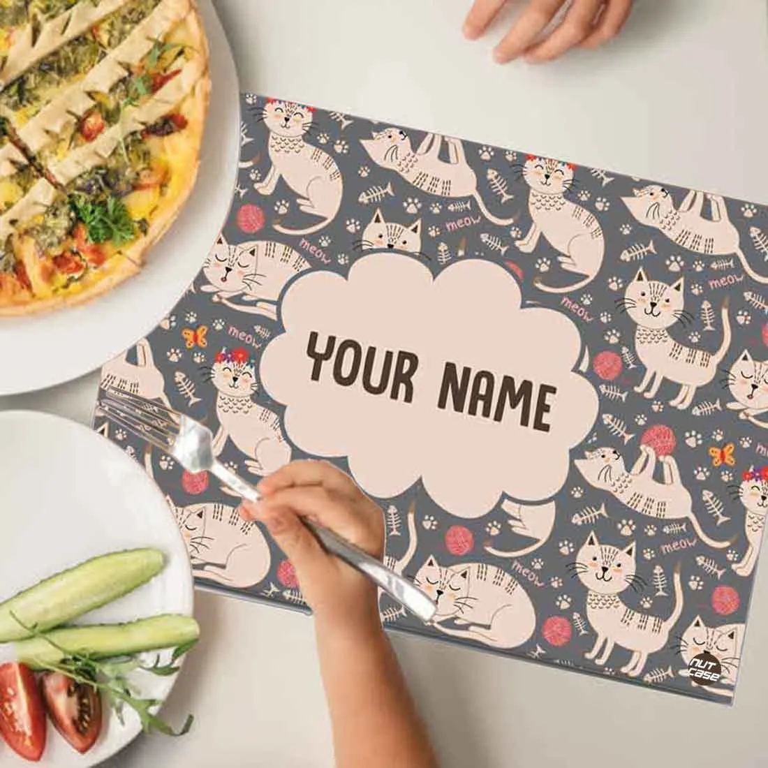 Personalized Table Mats Animal Theme Return Gifts for Kids  - Cute Cat
