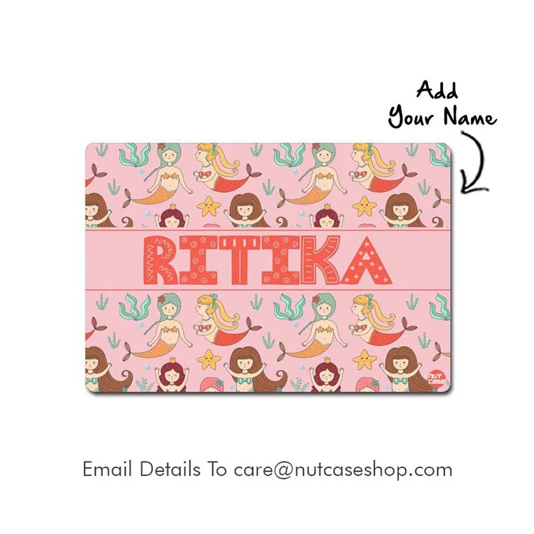 Personalized Table Mats for Girl Dining Table Add Name  -  Mermaid & Stars