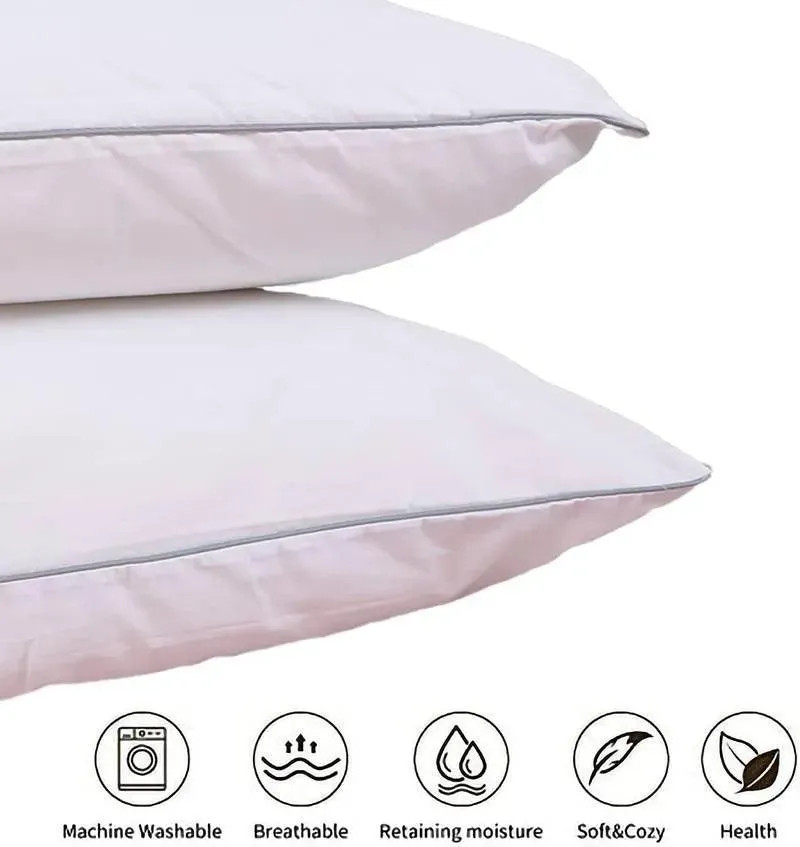 Premium Egyptian Cotton Bed Pillows Suitable for Back and Side Sleepers