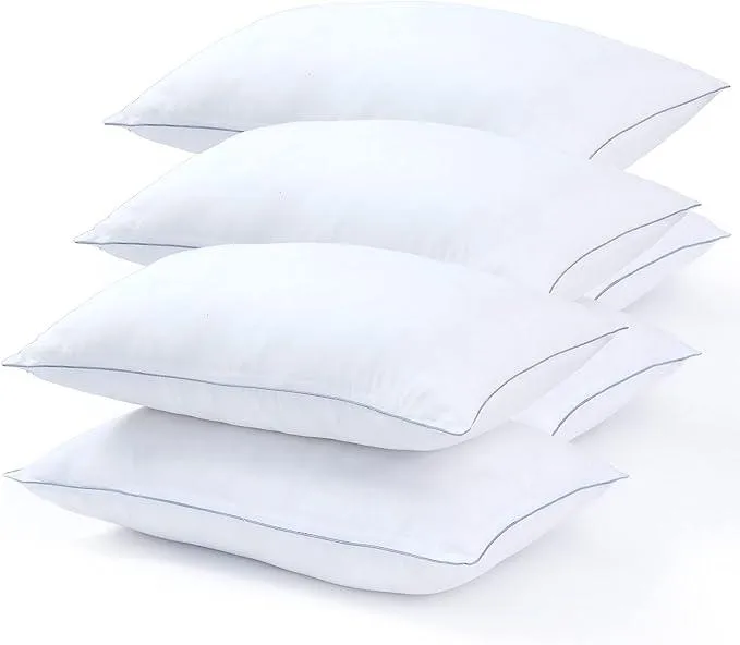 Premium Egyptian Cotton Bed Pillows Suitable for Back and Side Sleepers