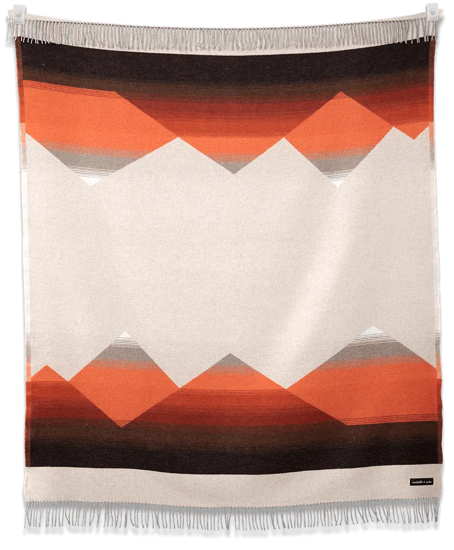 Sackcloth & Ashes - Mountain Sunset Recycled Wool Throw Blanket