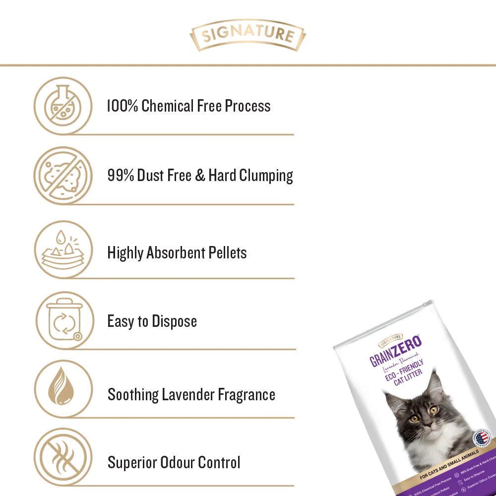 Signature Grain Zero Lavender Scented Cat Litter