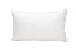 Soft and Fluffy 16 x 26 Bed Pillow for Comfortable Sleep - Decorative Throw Pillow for Lumbar, Backrest - Different Patterns, Affordable and Adjustable Height (18 x 28, Pink-White, 1)