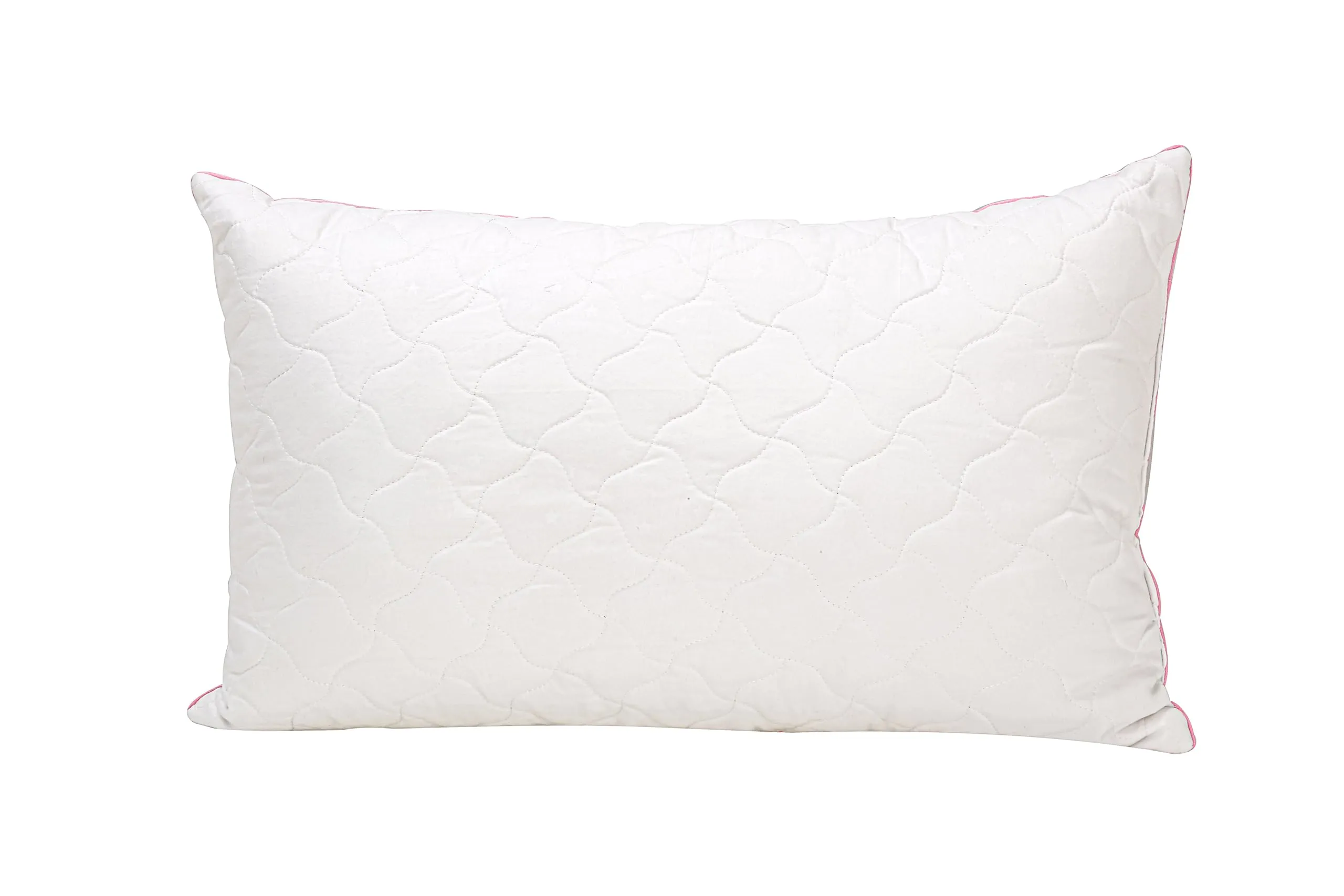 Soft and Fluffy 16 x 26 Bed Pillow for Comfortable Sleep - Decorative Throw Pillow for Lumbar, Backrest - Different Patterns, Affordable and Adjustable Height (18 x 28, Pink-White, 1)