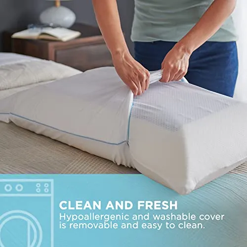 Tempur-Pedic TEMPUR-Cloud Breeze Dual Cooling Pillow, Queen , White